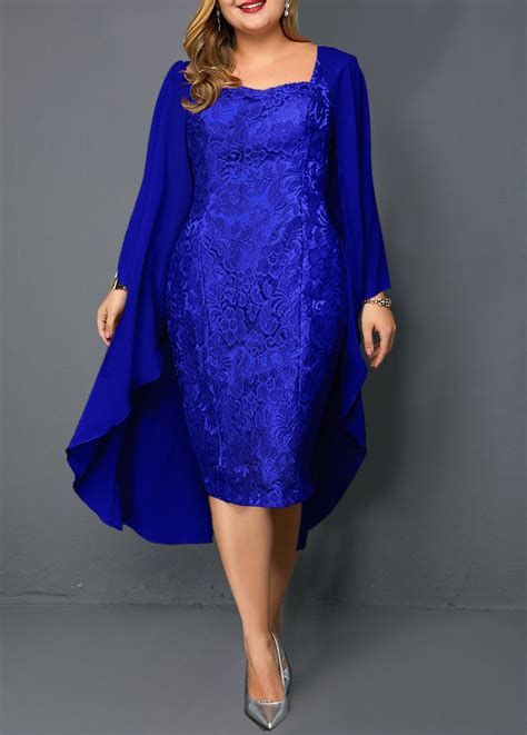 amazon royal blue dress plus size